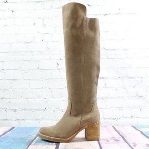 MTNG Block Heel Knee High Boots Brown Size 7